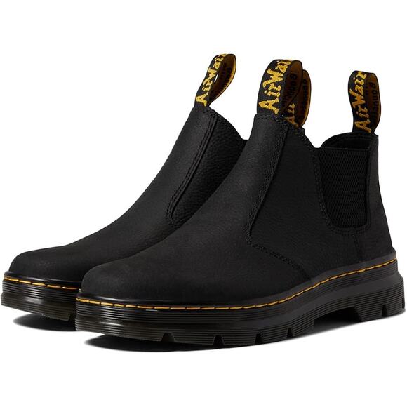 Dr. Martens Womens Work Hardie II Chelsea Boots US 6 M EU 37 Black Leather NIB - Picture 1 of 12